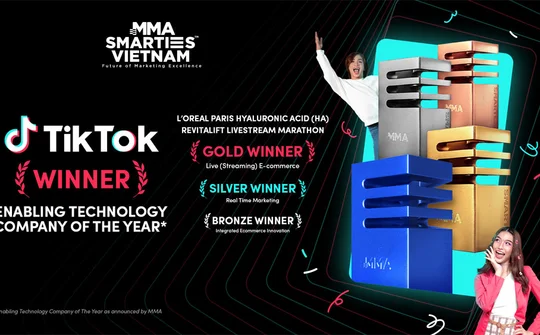 L'Oréal Paris và TikTok "ẵm giải" MMA SMARTIES Việt Nam 2023 nhờ chiến dịch tiếp thị thành công