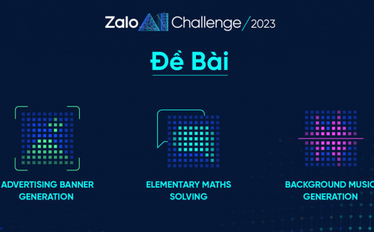 Zalo AI Challenge 2023: Xây dựng mô hình AI tự giải toán, thiết kế hình ảnh và sáng tác nhạc