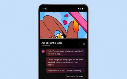 YouTube thử nghiệm tính năng AI tạo sinh