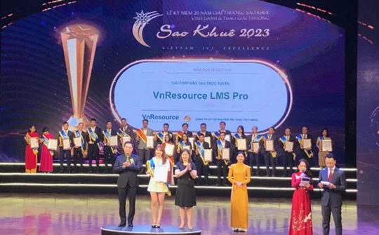 Giải pháp Đào tạo & Học trực tuyến VnResource LMS Pro vinh danh tại Giải thưởng Sao Khuê 2023