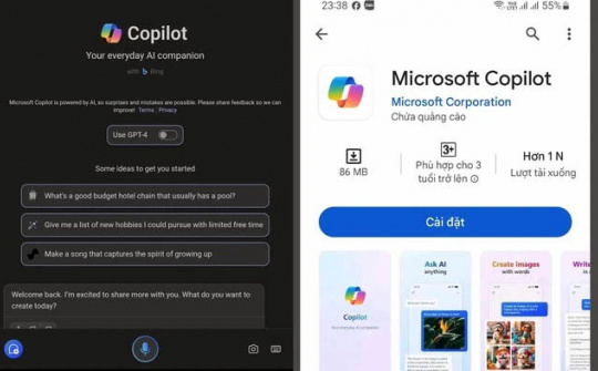 Microsoft ra mắt ứng dụng Copilot dành riêng cho Android