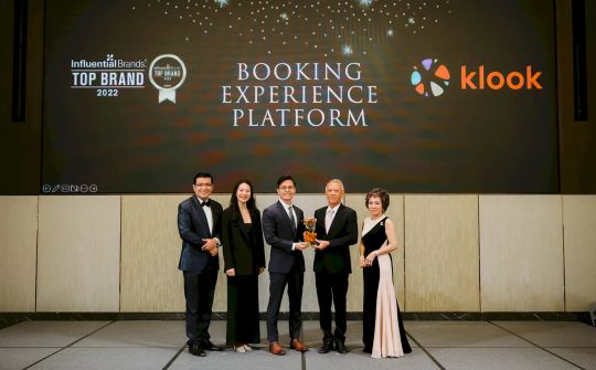 Klook được vinh danh Nền tảng đặt trải nghiệm có tầm ảnh hưởng hàng đầu châu Á năm 2022