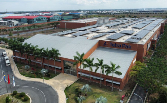 Nhà máy Tetra Pak tại Bình Dương phủ xong gần 5.900m2 tấm quang năng