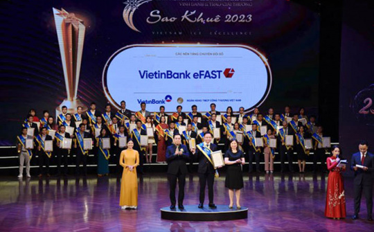 Ngân hàng số cho doanh nghiệp của VietinBank được nhận giải thưởng Sao Khuê 2023