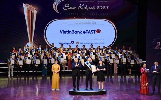Ngân hàng số cho doanh nghiệp của VietinBank được nhận giải thưởng Sao Khuê 2023