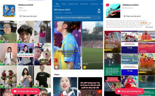Hashtag SEAGames2023 vượt 16 tỉ lượt xem trên TikTok