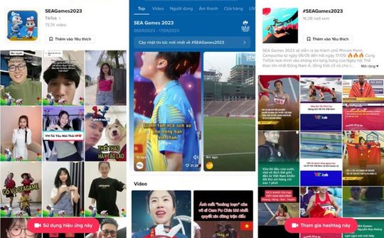 Hashtag SEAGames2023 vượt 16 tỉ lượt xem trên TikTok