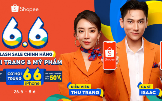 6.6 Flash Sale Chính Hãng: Shopee gia tăng ưu đãi, miễn phí vận chuyển