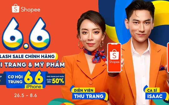 6.6 Flash Sale Chính Hãng: Shopee gia tăng ưu đãi, miễn phí vận chuyển