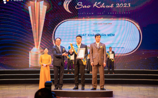 Fabbi JSC - doanh nghiệp xuất sắc nhận giải thưởng Sao Khuê 3 năm liên tiếp hạng mục dịch vụ xuất khẩu phần mềm