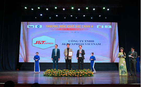 J&T Express được vinh danh là thương hiệu xuất sắc châu Á