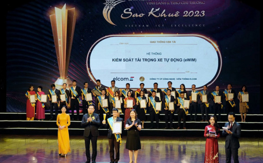 Elcom được vinh danh tại Sao khuê 2023 với Hệ thống cân tải trọng tự động eWIM