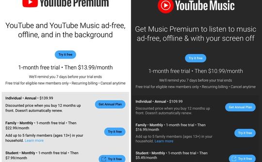 Google lại tăng giá YouTube Premium?