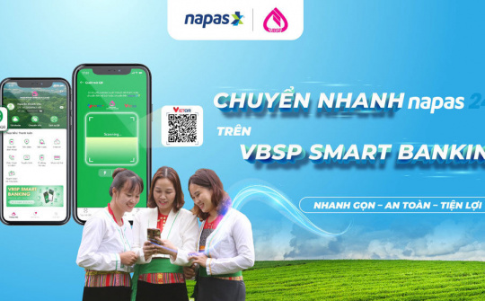 Dịch vụ Chuyển nhanh NAPAS 247 tiếp cận khách hàng của Ngân hàng CSXH