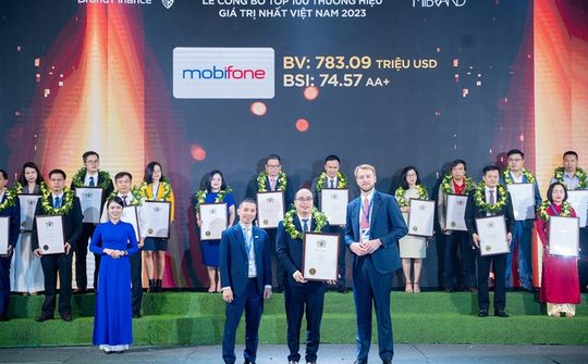 MobiFone vào Top 100 thương hiệu giá trị nhất Việt Nam năm 2023