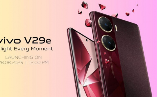 Vivo V29e sẽ trình làng vào ngày 28/8, giá từ khoảng 7,16 triệu đồng