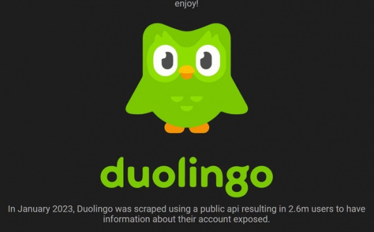 Dữ liệu 2,6 triệu người dùng Duolingo bị phát tán công khai