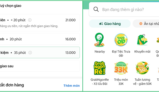 GrabFood thử nghiệm tính năng 'lựa chọn giao hàng'
