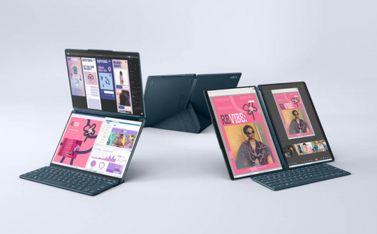 Lenovo ra mắt mẫu máy tính xách tay Yoga Book 9i tại CES 2024