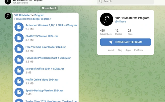 Mã độc Lumma Stealer đang lây lan nhanh chóng qua Telegram