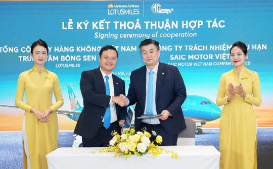 MG Việt Nam hợp tác với Vietnam Airlines khai thác tập khách hàng cao cấp