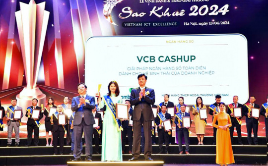 Ba giải pháp số của Vietcombank nhận giải thưởng Sao Khuê 2024