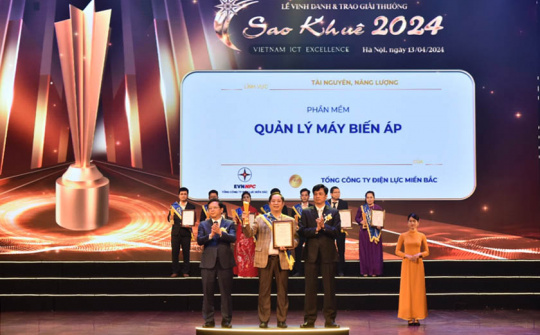 EVNNPC vinh dự đạt Giải thưởng Sao Khuê 2024 cho Phần mềm Quản lý máy biến áp
