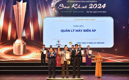 EVNNPC vinh dự đạt Giải thưởng Sao Khuê 2024 cho Phần mềm Quản lý máy biến áp