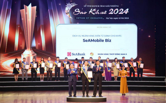 Ứng dụng ngân hàng số cho doanh nghiệp - SeAMobile Biz của SeABank được vinh danh tại giải thưởng Sao Khuê