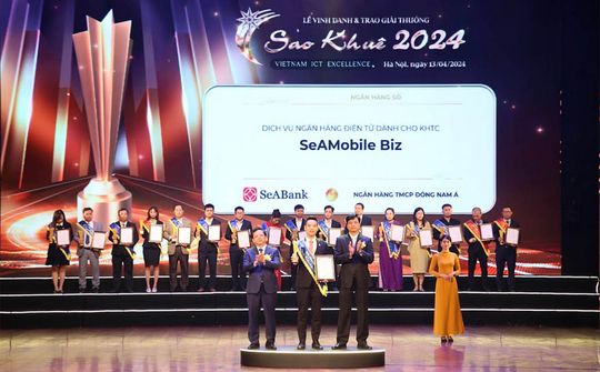 Ứng dụng ngân hàng số cho doanh nghiệp - SeAMobile Biz của SeABank được vinh danh tại giải thưởng Sao Khuê
