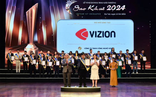 Doanh nghiệp startup Vizion đạt giải thưởng Sao Khuê 2024