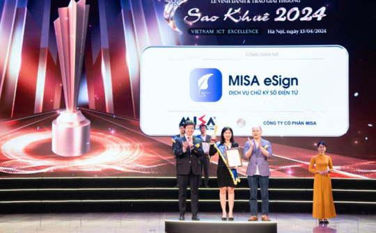 Dịch vụ chữ ký số từ xa MISA eSign được vinh danh tại Sao Khuê 2024