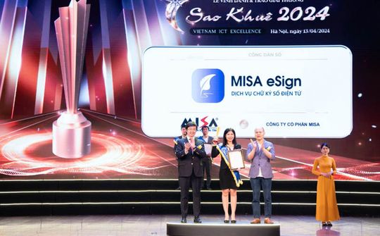 Dịch vụ chữ ký số từ xa MISA eSign được vinh danh tại Sao Khuê 2024