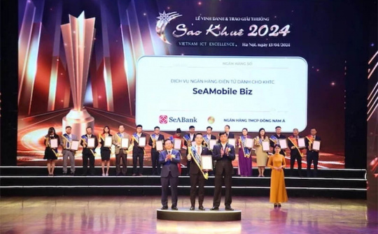SeAMobile Biz của SeABank được vinh danh tại giải thưởng Sao Khuê 2024