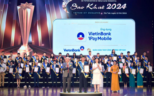 VietinBank iPay Mobile lần thứ 7 liên tiếp đạt giải thưởng Sao Khuê