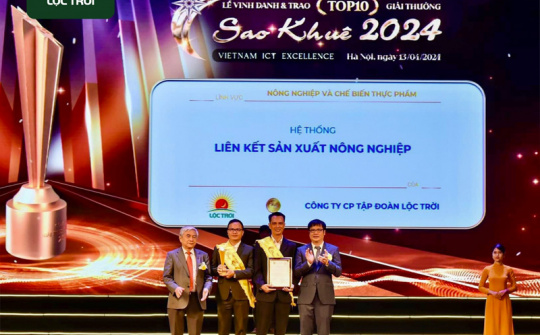 Hệ thống Farm ERP của Lộc Trời đạt Top 10 Giải thưởng Sao Khuê 2024