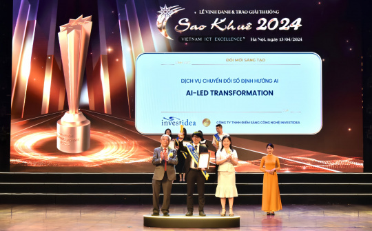 Investidea vinh dự giành giải thưởng Sao Khuê 2024 cho dịch vụ “Chuyển đổi số định hướng AI”