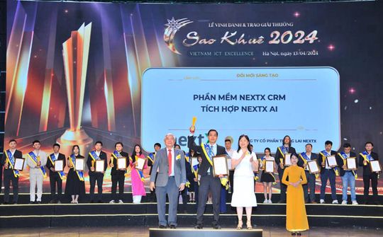 Kỷ nguyên công nghệ AI, NextX CRM giải thưởng Sao Khuê 2024 Giải pháp quản lý doanh nghiệp toàn diện