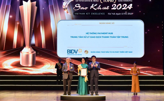 BIDV Payment Hub giành giải thưởng Top 10 Sao Khuê 2024
