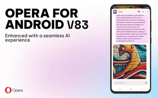 Trình duyệt Opera cho Android cho phép sáng tạo ảnh bằng AI