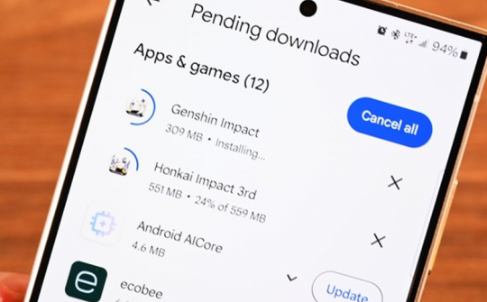 Google Play có thể cập nhật nhiều ứng dụng cùng lúc