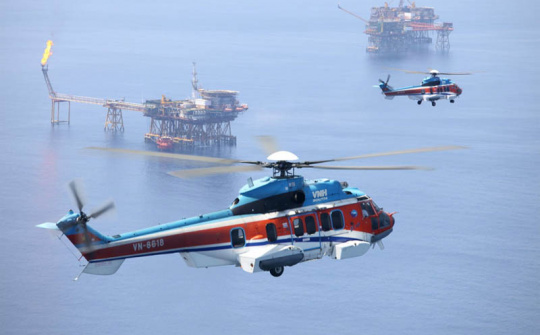 Đội trực thăng Super Puma của Tổng công ty Trực thăng Việt Nam đạt 75.000 giờ bay