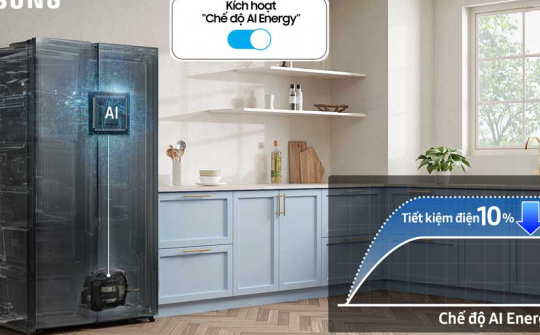 Samsung ra mắt tủ lạnh Side by Side trang bị công nghệ AI