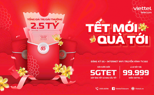 Viettel tri ân khách hàng dịp Tết Ất Tỵ với loạt ưu đãi xuyên Tết