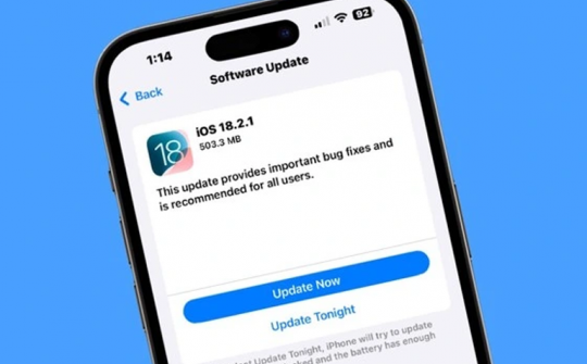 Apple bắt đầu triển khai bản cập nhật iOS 18.2.1