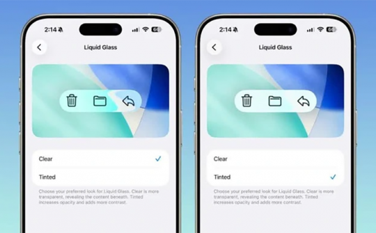 iOS 26.1 giúp giao diện Liquid Glass dễ đọc hơn