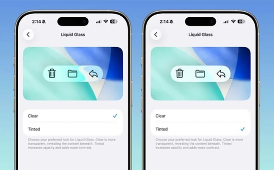 iOS 26.1 giúp giao diện Liquid Glass dễ đọc hơn