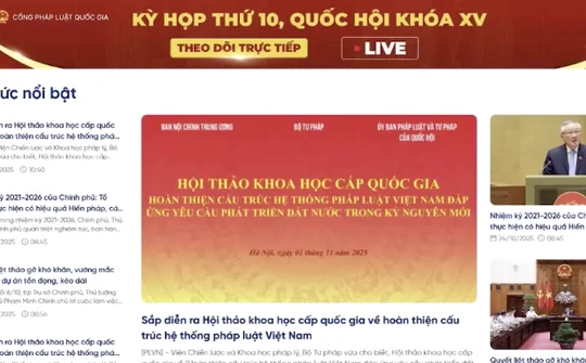 Cổng Pháp luật quốc gia - bước tiến chiến lược cho chuyển đổi số lĩnh vực pháp luật