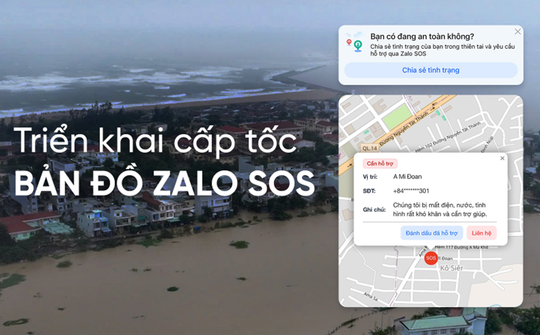 Zalo ra mắt “Bản đồ Zalo SOS” hỗ trợ kết nối cứu hộ, cứu nạn khẩn cấp