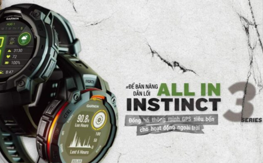 Garmin Instinct 3 Series lên kệ tại Việt Nam, giá từ 12,29 triệu đồng